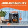 imageInstant Pot 4QT VORTEX 6in1 Mini Air Fryer Air fry Bake Roast Broil Dehydrate or Reheat Black 4 QuartsBlack