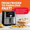 imageInstant Pot 4QT VORTEX 6in1 Mini Air Fryer Air fry Bake Roast Broil Dehydrate or Reheat Black 4 QuartsStainless Steel