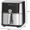 imageInstant Pot 4QT VORTEX 6in1 Mini Air Fryer Air fry Bake Roast Broil Dehydrate or Reheat Black 4 QuartsStainless Steel