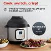 imageInstant Pot Duo Crisp 11in1 Air Fryer and Electric Pressure Cooker Combo with Multicooker Lids that Fries Steams Slow Cooks DehydratesFree App With Over 800 Recipes BlackStainless Steel 8QT