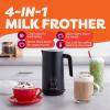 imageInstant Pot Milk Frother 4in1 Electric Milk Steamer 10oz295ml Automatic Hot and Cold Foam Maker and Milk Warmer for Latte Cappuccinos Macchiato From the Makers of Instant 500W BlackPack of 1
