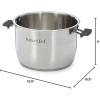 imageInstant Pot Stainless Steel Inner Cooking Pot with Handles 6Qt Polished Surface Rice Cooker Stainless Steel Cooking Pot Use with 6Qt Duo Evo Pro ampamp Pro CrispStainless Steel
