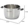 imageInstant Pot Stainless Steel Inner Cooking Pot with Handles 6Qt Polished Surface Rice Cooker Stainless Steel Cooking Pot Use with 6Qt Duo Evo Pro ampamp Pro CrispStainless Steel
