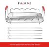imageInstant Vortex Official Grill and Lifting Rack with Skewers 6Piece Set Stainless Steel Ideal for Cooking Roasting Baking and Cooling Compatible with 6Quart ampamp 10Quart Vortex Air Fryers