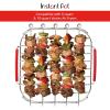 imageInstant Vortex Official Grill and Lifting Rack with Skewers 6Piece Set Stainless Steel Ideal for Cooking Roasting Baking and Cooling Compatible with 6Quart ampamp 10Quart Vortex Air Fryers