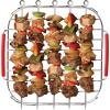 imageInstant Vortex Official Grill and Lifting Rack with Skewers 6Piece Set Stainless Steel Ideal for Cooking Roasting Baking and Cooling Compatible with 6Quart ampamp 10Quart Vortex Air Fryers