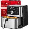 imageInstant Pot 10QT Air Fryer 7in1 Functions with EvenCrisp Technology that Crisps Broils Bakes Roasts Dehydrates Reheats ampamp Rotisseries Includes over 100 InApp Recipes Stainless Steel6 Qt
