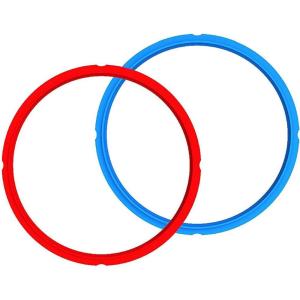 imageInstant Pot 2Pack Sealing Ring Inner Pot Seal Ring Electric Pressure Cooker Accessories NonToxic BPAFree Replacement Parts RedBlue 5 and 6 QTRedBlue