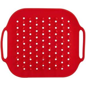 imageInstant Pot Accessory Official Air Fryer Silicone Tray One Size Red  Reusable NonStick Heat Resistant FoodGrade Silicone Dishwasher Safe Ideal for Crispy Chips Fries Wings Toast and More