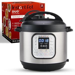 imageInstant Pot Duo 7in1 Electric Pressure Cooker Slow Cooker Rice Steamer Saut Yogurt Maker Warmer ampamp Sterilizer Includes App With Over 800 Recipes Stainless Steel 6 Quart8 Quarts
