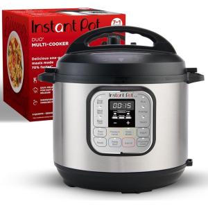 imageInstant Pot Duo 7in1 Electric Pressure Cooker Slow Cooker Rice Steamer Saut Yogurt Maker Warmer ampamp Sterilizer Includes App With Over 800 Recipes Stainless Steel 6 Quart3 Quarts