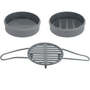 imageInstant Pot Electric Pressure Cooker Accessory Official Steamer Insert Set Includes Long Handled Trivet Steamer Basket Broiler Pan to fit all 8qt and 6qt models