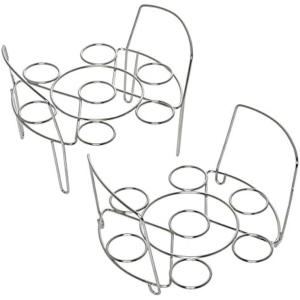 imageInstant Pot Official Stainless Steel Wire Egg Racks Set of 2  Ideal for 6Quart ampamp 8Quart Cookers Ideal for Hard or SoftBoiled Eggs MultiUse Tray for Cooling Decorating and ServingWire Egg Racks