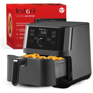imageInstant Pot Vortex 6QT XL Air Fryer 4in1 Functions that Crisps Roasts Reheats Bakes for Quick Easy Meals 100 InApp Recipes is DishwasherSafe from the Makers of Instant Pot Black57QT