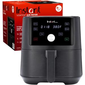 imageInstant Pot Vortex 6QT XL Air Fryer 4in1 Functions that Crisps Roasts Reheats Bakes for Quick Easy Meals 100 InApp Recipes is DishwasherSafe from the Makers of Instant Pot Black6QT