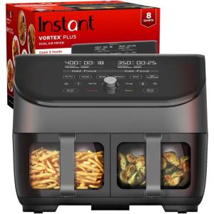imageInstant Pot Vortex Plus 6QT Air Fryer with Odor Erase Technology6in1 Functions that CrispsRoasts BroilsDehydrates Bakes ampamp Reheats 100InApp Recipes from the Makers of Instant Pot1700WBlackBlack