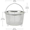 imageInstant Pot Official Large Mesh Steamer Basket Stainless Steel Round  Versatile Steamer amp Strainer for Vegetables Fish and More  Durable RustResistant EasyLift Handle Dishwasher Safe