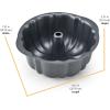 imageInstant Pot Official NonStick Fluted Cake Pan 7Inch Gray  Versatile Baking Mold for Bundt Cakes Lasagna Macaroni and Cheese Casseroles and More  Compatible with 6Quart and 8Quart Cookers