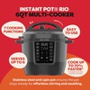 image:imageInstant Pot 4QT RIO Mini 7in1 MultiCooker Pressure Cooker Slow cook Saut Steam Rice Maker Yogurt amp Warmer Eucalyptus 4 QuartsBlack