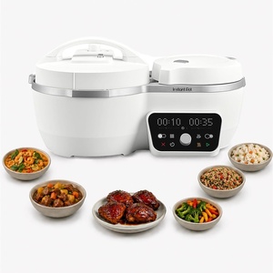 image:imageInstant Pot Dual Action 8in1 MultiCooker with Serve Together Smart Timing 4Qt Pressure Cooker amp 2Qt Rice Cooker Cook Mains amp Sides Together Fast Cooking PFASFree Pot Saut Slow Cook amp More