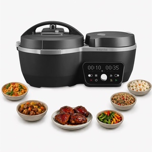 image:imageInstant Pot Dual Action 8in1 MultiCooker with Serve Together Smart Timing 4Qt Pressure Cooker amp 2Qt Rice Cooker Cook Mains amp Sides Together Fast Cooking PFASFree Pot Saut Slow Cook Black